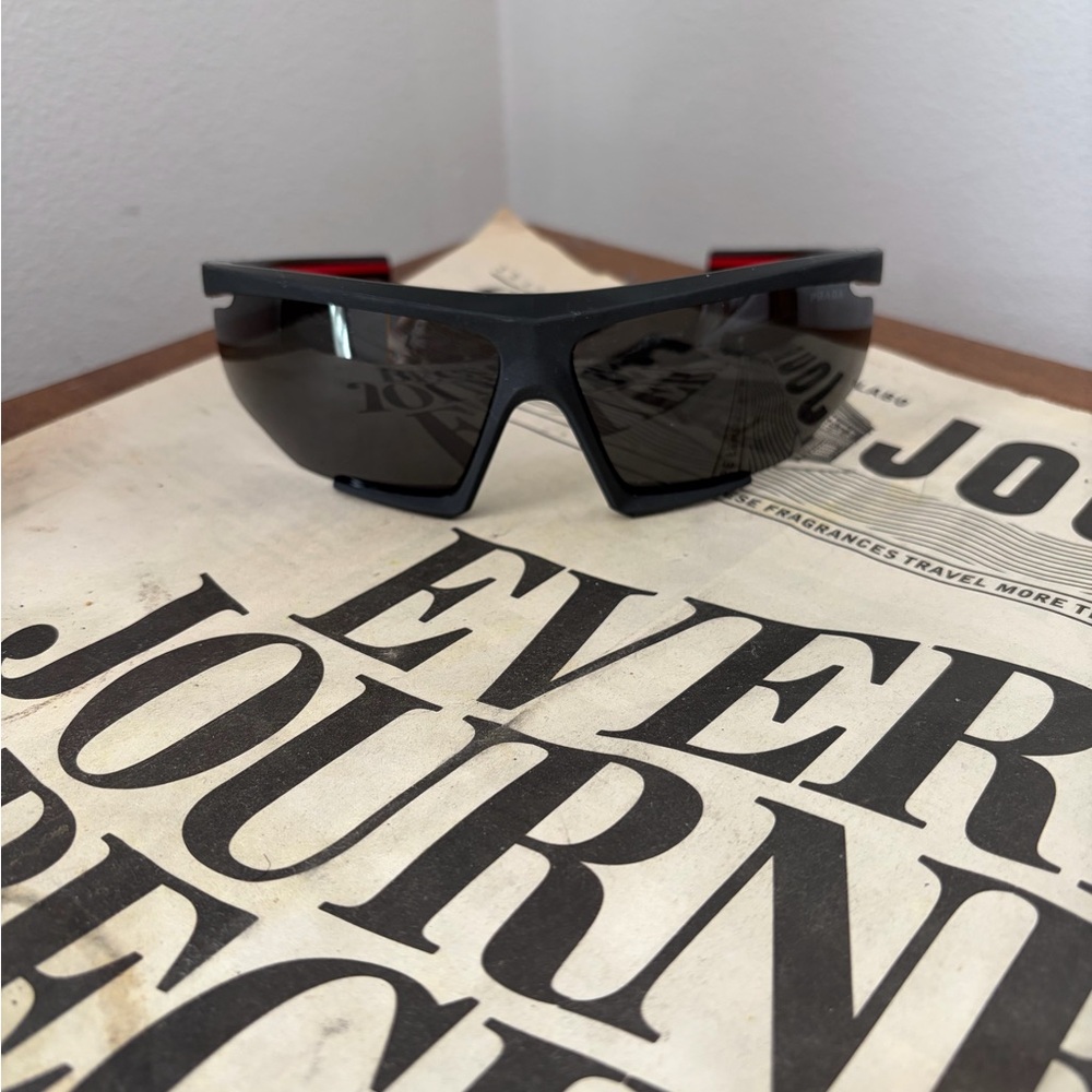 Prada Linea Rossa PS 07YS Black and Red Sunglasses